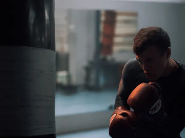 Heavy bag training sessie